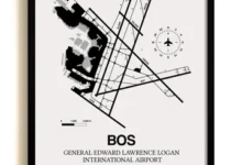 Airport Map Wall Art