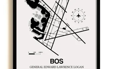 Airport Map Wall Art