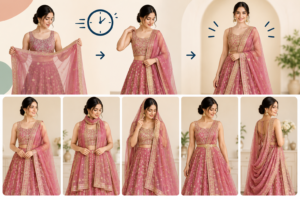 How to Wear Lehenga Dupatta in 5 Minutes: Easy Styles